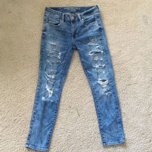 American Eagle ripped jeans - barely worn